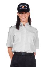 Damen-Diensthemd Mischgewebe grau Kurzarm Halsweite SLIM-FIT