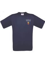 T-Shirt KTN blau FEUERWEHR und ORTSNAME gerade gelb darunter LOGO KLFV