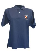 POLO KTN blau Damen FEUERWEHR KOAZ darunter ORTSNAME gerade weiß