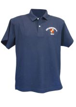 POLO STMK blau FEUERWEHR (rund) Korpsabzeiche darunter ORTSNAME gerade
