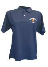 POLO STMK blau Damen FEUERWEHR (rund) Korpsabzeiche darunter ORTSNAME gerade