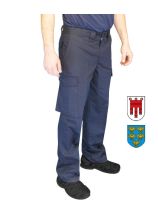 Diensthose XLA STRETCH blau mit schräge Eingrifftaschen u.Bundweitenverst.