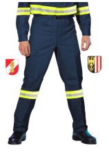 Branddiensthose rot COMFORT® ungefüttert mit Reflex