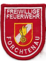 Ärmelwappen auf Stoff rot mit Klett OÖ mit Gemeindewappen und Ortsname