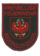 Ärmelwappen TIROL schwarz mit Landeswappen und ON rot
