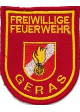 Ärmelwappen NÖ mit Korpsabzeichen und Ortsname rot