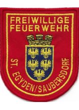 Ärmelwappen NÖ mit Landeswappen und Ortsname rot