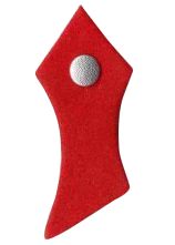Mantelparoli rot mit Knopf Silber
