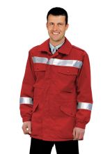 Anorak rot mit Reflex Silber