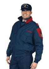 KOMMANDOJACKE® blau/rot COMFORT® Blouson mit Stoff gefüttert