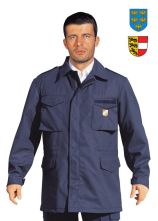 Feuerwehranorak blau mit Steppfutter und Laminat