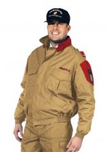 KOMMANDOJACKE® Blouson FIRESHIELD® beige/rot