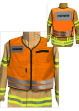 Kennzeichnungsweste TIROL orange mit FEUERWEHR