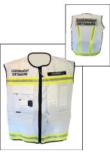 Kennzeichnungsweste weiß ÖBFV V ZUGSKOMMANDANT ORTSNAME bzw. SONDERDIENST