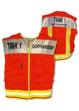 Kennzeichnungsweste lang rot TAKT. FEUERWEHR