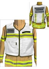 Kennzeichnungsweste weiß Reflex LFV NÖ LEITER DEKO ORTSNAME