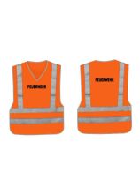 Überwurf orange NEU Stmk. Schrift schwarz FEUERWEHR ORTSNAME