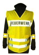 Warnüberwurf gelb FEUERWEHR schwarz