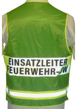 Alarmweste neongrün EINSATZLEITER FEUERWEHR - JW Gr. XL