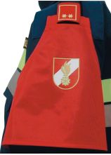 Ärmelschild rot ORDNER mit Korpsabzeichen