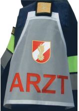 Ärmelschild weiß ARZT mit Korpsabzeichen