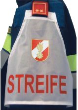 Ärmelschild weiß STREIFE mit Korpsabzeichen