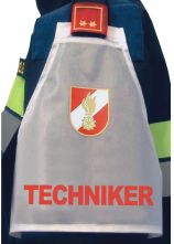 Ärmelschild weiß TECHNIKER mit Korpsabzeichen