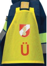 Ärmelschild gelb Ü mit Korpsabzeichen