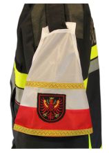 Ärmelschild TIROL rot/weiß mit Bordüre gelb und LW-Tirol
