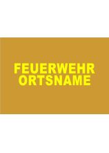 FEUERWEHR und ORTSNAME gelb 4 x 38 cm 2zlg. Tirol ARIAL Black