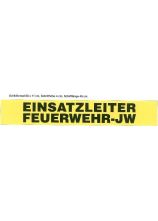 Reflexgewebe 8925 gelb mit Druck schw. EINSATZLEITER FEUERWEHR - JW 11x68cm c
