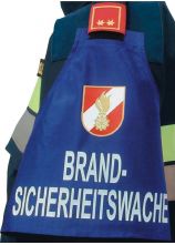 BESCHRIFTUNG weiß 20 x 3,5 cm BRAND-SICHERHEITSWACHE 2-zeilig für Ärmelschilder