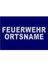 FEUERWEHR 5 cm ORTSNAME 2 x 3 cm Silber SJ OÖ L 38 cm ARIAL BLACK