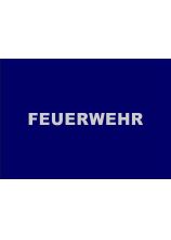 FEUERWEHR und ORTSNAME 3x28 cm, 3M® Silber ARIAL BLACK für OÖ T-Shirt
