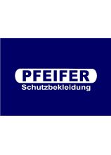 PFEIFER (Logo) Schutzbekleidung weiß 9 x 32cm 2-zeilig
