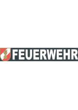 Korpsabzeichen mit FEUERWEHR hellgrau 1,5 x 12 cm