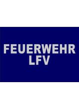 FEUERWEHR und LFV 5 x 38 cm Silber ARIAL BLACK