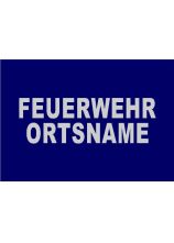 FEUERWEHR und ORTSNAME 5 x 28 cm Silber ARIAL BLACK