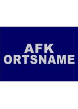 AFK und ORTSNAME 5 cm Silber 2zl. ARIAL BLACK
