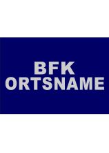 BFK und ORTSNAME 5 cm Silber 2zl. ARIAL BLACK