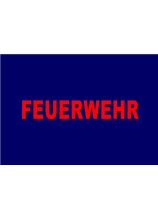 FEUERWEHR rot matt 5 x 31cm