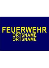 ORTSNAME gelb 2x3 cm 2zl. 28 cm ARIAL FETT