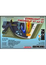 Materialaufbau COMBILIGHT® X1 mit FIRESHIELD® X1 auf X2 grün ÖBFV