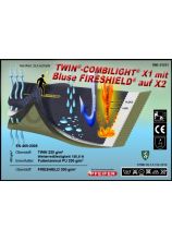 Materialaufbau COMBILIGHT® X1 mit Bluse FIRESHIELD® auf X2 grün ÖBFV