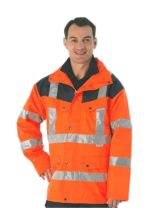 Warnschutz-Parka orange/blau