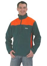 Waldarbeiter Softshell Jacke grün/orange