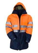 Askö Warnschutz-Jacke orange mit Polarfleecefutter
