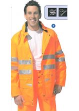 Askö Warnschutz-Parka orange mit Steppfutter