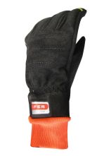 Schutzhandschuhe LBK FIRE COMPACT Stoff und Leder wasserfest mit Strickbund