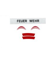 Helmstreifen-Set FW für Gallet F1XF L ROT